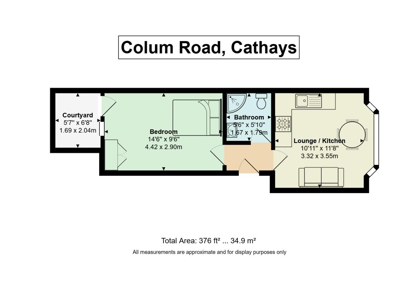 Floorplan for Colum Road, Cathays